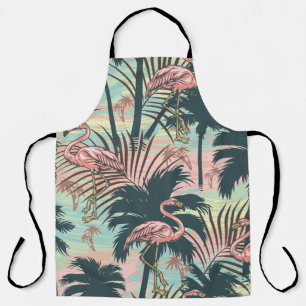Vintage tropical colourful seamless pattern with p apron