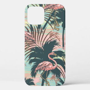 Vintage tropical colourful seamless pattern with p iPhone 12 case