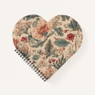 Vintage Tropical Floral Flowers Antique Notebook