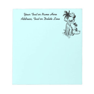 Vintage Tropical Hawaiian Hula Dancer Personalised Notepad