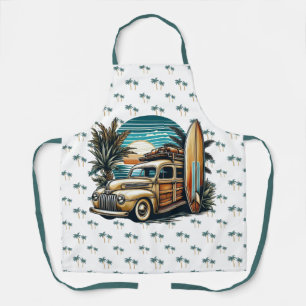 vintage tropical/Hawaiian surf truck Apron