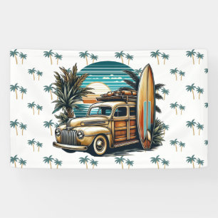 vintage tropical/Hawaiian surf truck Banner