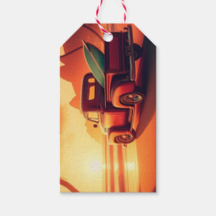 vintage tropical/Hawaiian surf truck Gift Tags