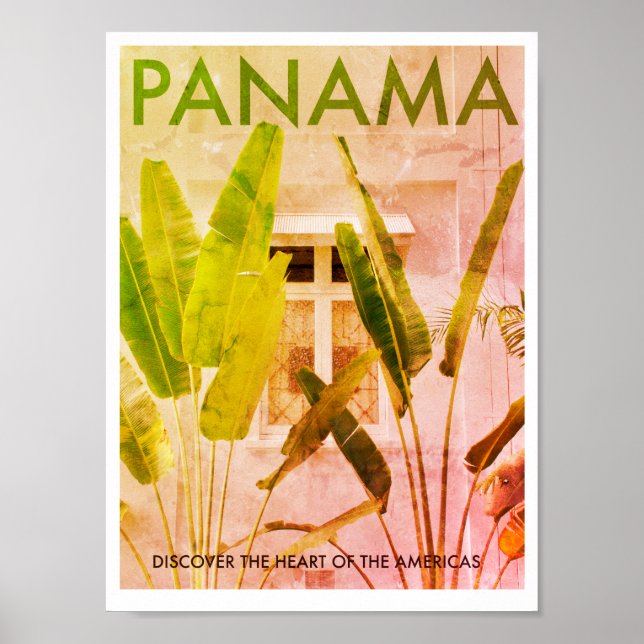 Vintage tropical Panama poster (Front)