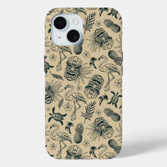 Vintage Tropical Pattern Case-Mate iPhone Case (Back)