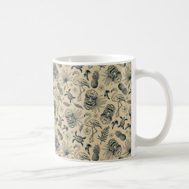Vintage Tropical Pattern Coffee Mug (Right)