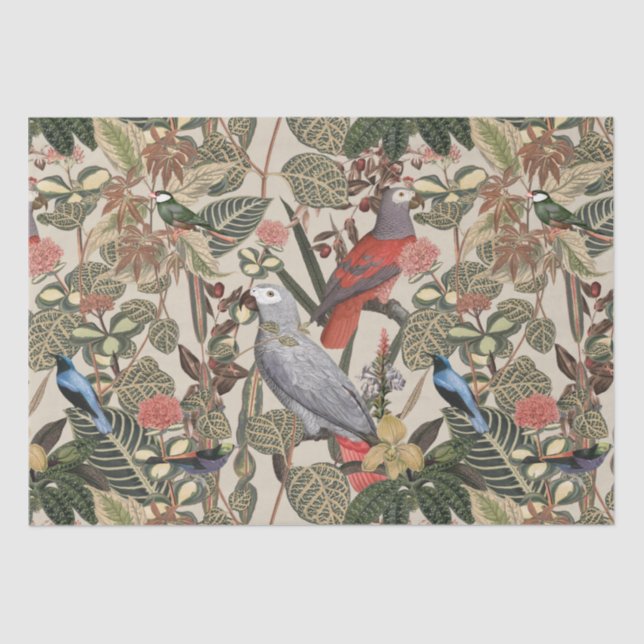 Vintage Tropical pattern  tissue paper (Front)