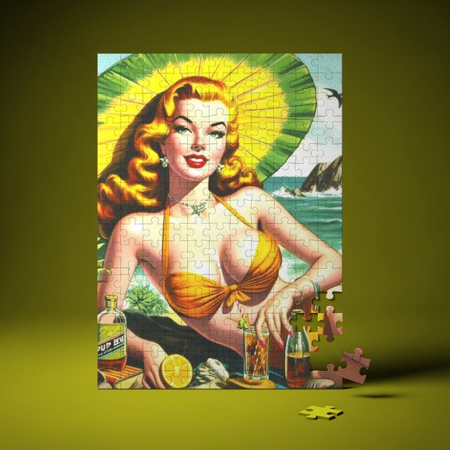 Vintage Tropical Pinup Jigsaw Puzzle (Creator Uploaded)