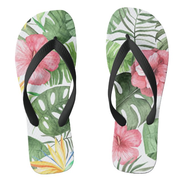 Vintage Tropical Thongs (Footbed)