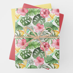 Vintage Tropical Wrapping Paper Sheet