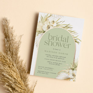 Vintage Tropics   Bridal Shower Foil Invitation