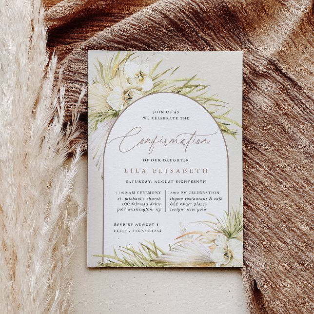Vintage Tropics Confirmation Invitation (Creator Uploaded)