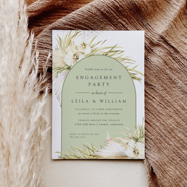 Vintage Tropics Engagement Party Invitation (Creator Uploaded)