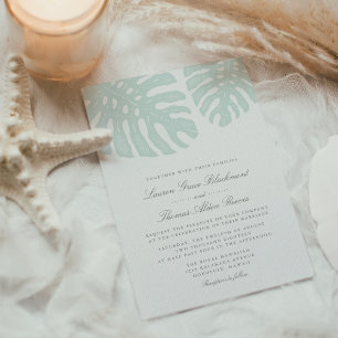 Vintage Tropics Wedding Invitation