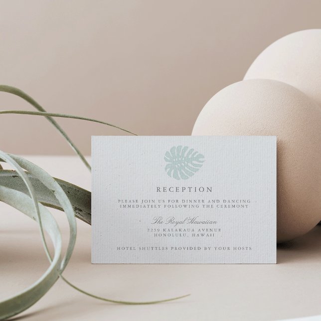 Vintage Tropics Wedding Reception Card (Creator Uploaded)