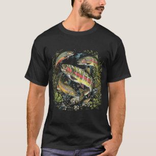 Vintage Trou 90s Fishing Tee Retro River Wildlife 