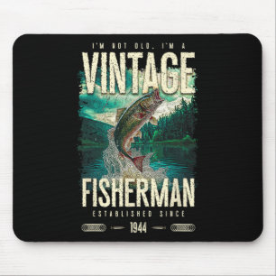 Vintage Trout Fisherman Funny Fishing Birthday 194 Mouse Pad