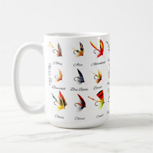 Vintage Trout Fly-Fishing Flies Coffee Mug