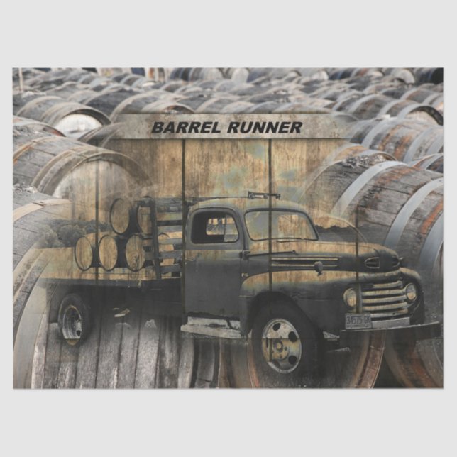 Vintage Truck Antique Truck Old Truck Tissue Paper (Front)