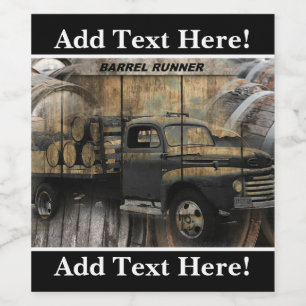 Vintage Truck Antique Truck Old Truck Wine Label