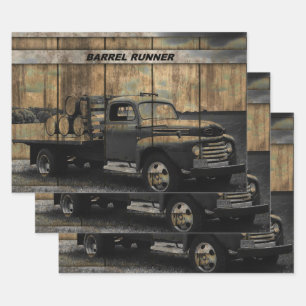 Vintage Truck Antique Truck Old Truck Wrapping Paper Sheet