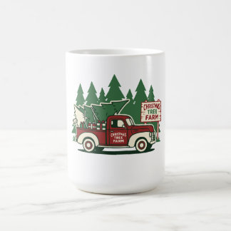 Vintage Truck Christmas Tree Farm Coffee Mug