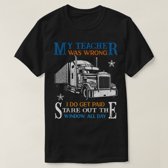 Vintage Truck Driver Mechanic Trucking Trucker Tee (Design Front)