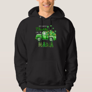 Vintage Truck My Lucky Charms Call Me Nana St Patr Hoodie