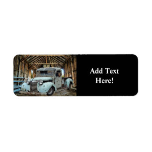 Vintage Truck Rustic Barn Return Address Label