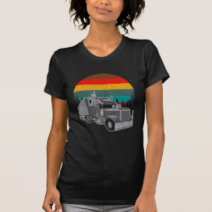 Vintage Truck Trailer Trucker Retro Sunset T-Shirt