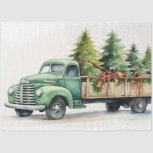 Vintage Truck Treasures: Christmas Tree Farm Tissue Paper