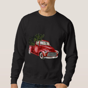 Vintage Truck Wagon Christmas Tree Xmas For Farmer Sweatshirt