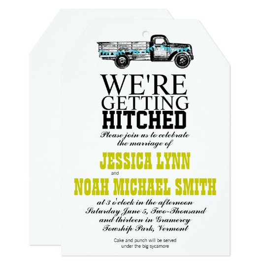 Vintage Truck Wedding Invitation