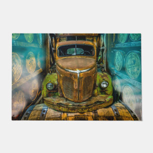 Vintage Truck Whiskey Barrels Doormat