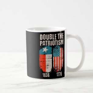 Vintage True Texan Dual Citizen Love Texas America Coffee Mug