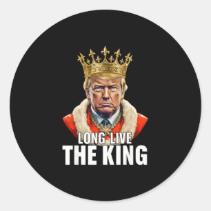 Vintage Trump Long Live The King American Patrioti Classic Round Sticker