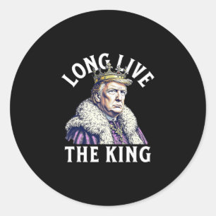 Vintage Trump Long Live The King American Patrioti Classic Round Sticker