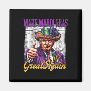 Vintage Trump Make Mardi Gras Great Again Funny Co Magnet