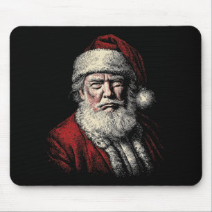 Vintage Trump Santa Face Art Funny Christmas Holid Mouse Pad