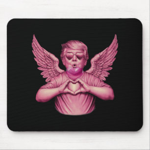 Vintage Trump Valentine Pink Bubble Gum Heart Funn Mouse Pad