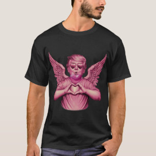 Vintage Trump Valentine Pink Bubble Gum Heart Funn T-Shirt