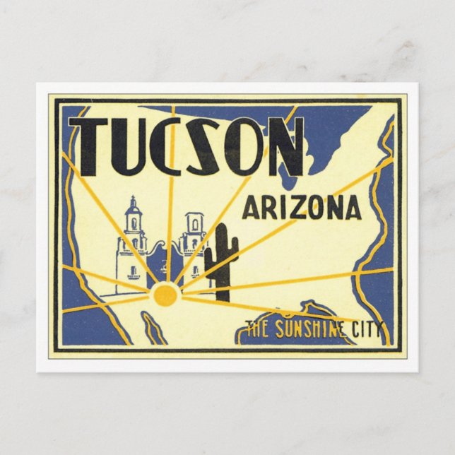 Vintage Tucson Arizona Postcard (Front)