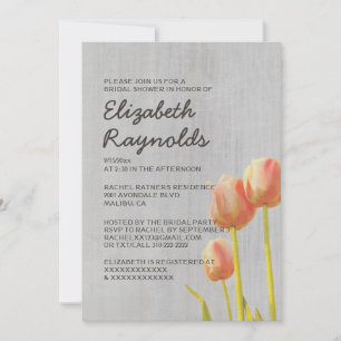 Vintage Tulip Bridal Shower Invitations