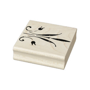 Vintage Tulip Decoration Rubber Art Stamp