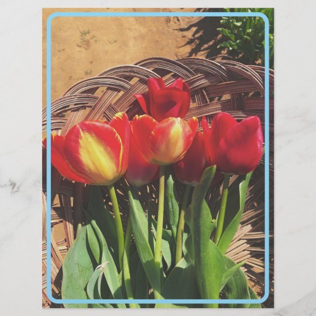 Vintage Tulip Stationery Custom Letterhead (Front)