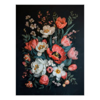 Vintage Tulips Colourful Painting Decoupage