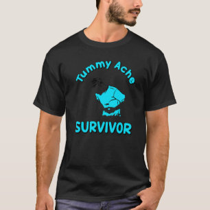 Vintage Tummy Ache Survivor Stomachache IBS  Men W T-Shirt