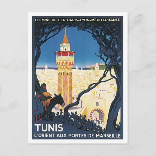 Vintage Tunis Africa Postcard (Front)