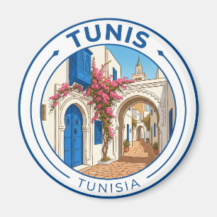 Vintage Tunis Tunisia Magnet