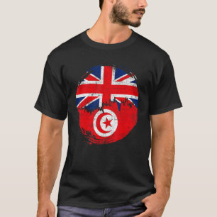 Vintage Tunisian with British Flag Roots Tunisia T-Shirt
